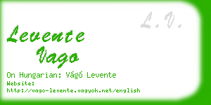 levente vago business card